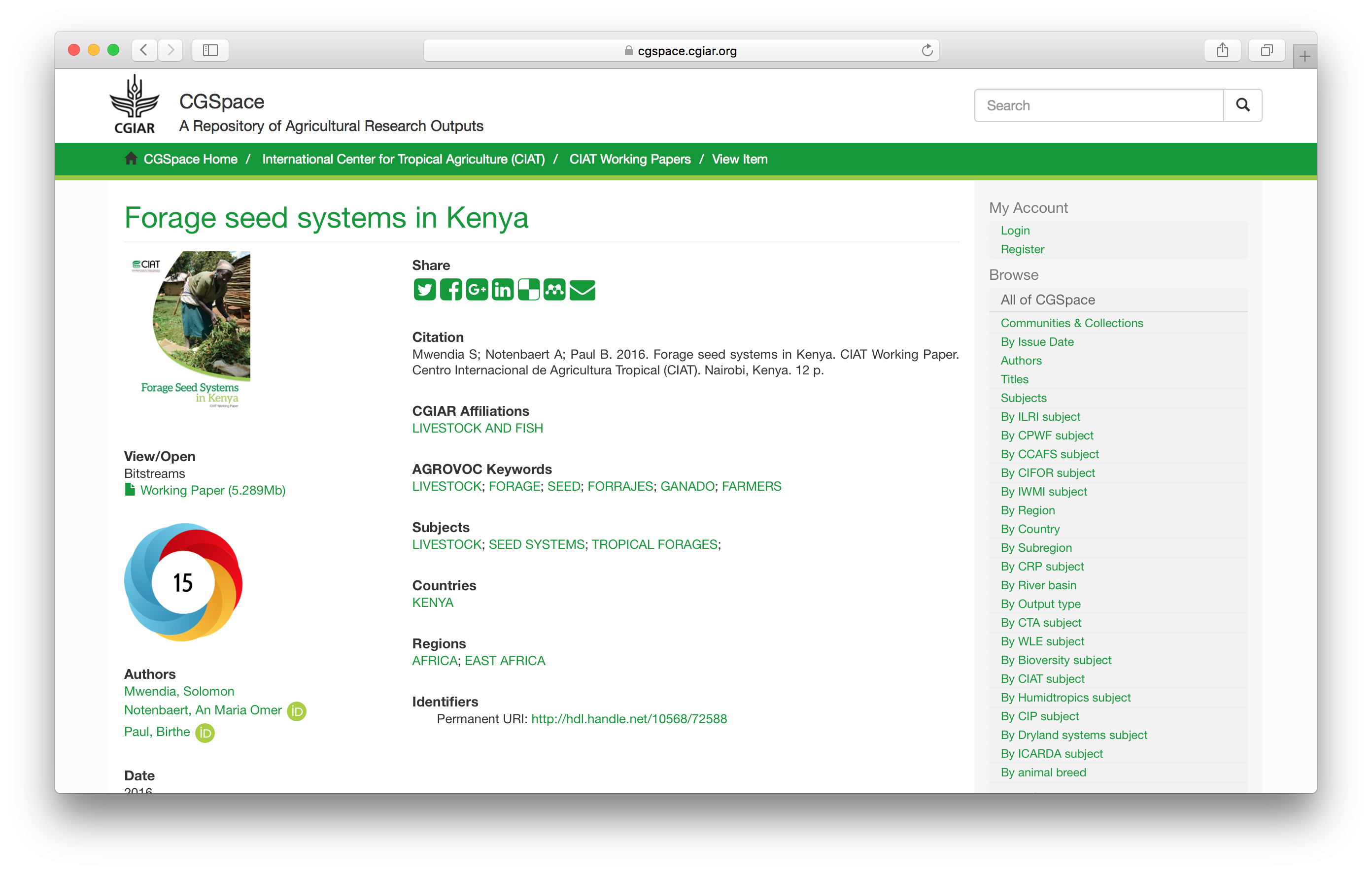 DSpace 5.1 XMLUI With Altmetric Badge